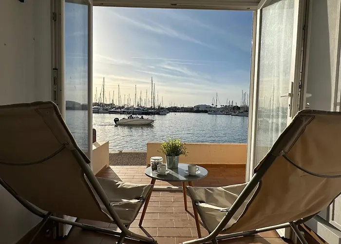 アパート - Les Pieds Dans L'eau Agreable En Toutes Saisons 4 Couchages - Climatisation - Parking Prive - Piscine Sur - Vue Magnifique Et Rare - Situation Optimum - Les Argonautes - Ile Des Pecheurs - Cap D'agde アグド