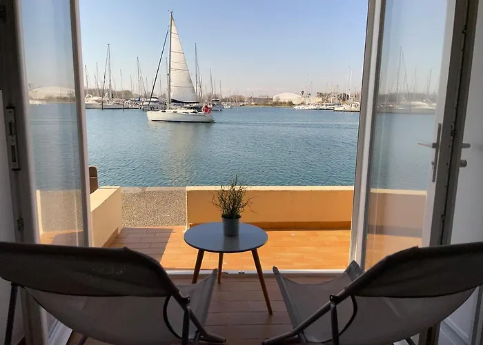 아파트 - Les Pieds Dans L'eau Agreable En Toutes Saisons 4 Couchages - Climatisation - Parking Prive - Piscine Sur - Vue Magnifique Et Rare - Situation Optimum - Les Argonautes - Ile Des Pecheurs - Cap D'agde 아그